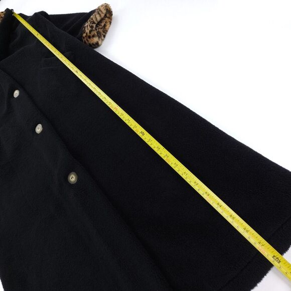 NILS Resort Collection Long Fleece Fur Hoodie Duster Coat Animal Cheetah 90s Y2k - Picture 4 of 7